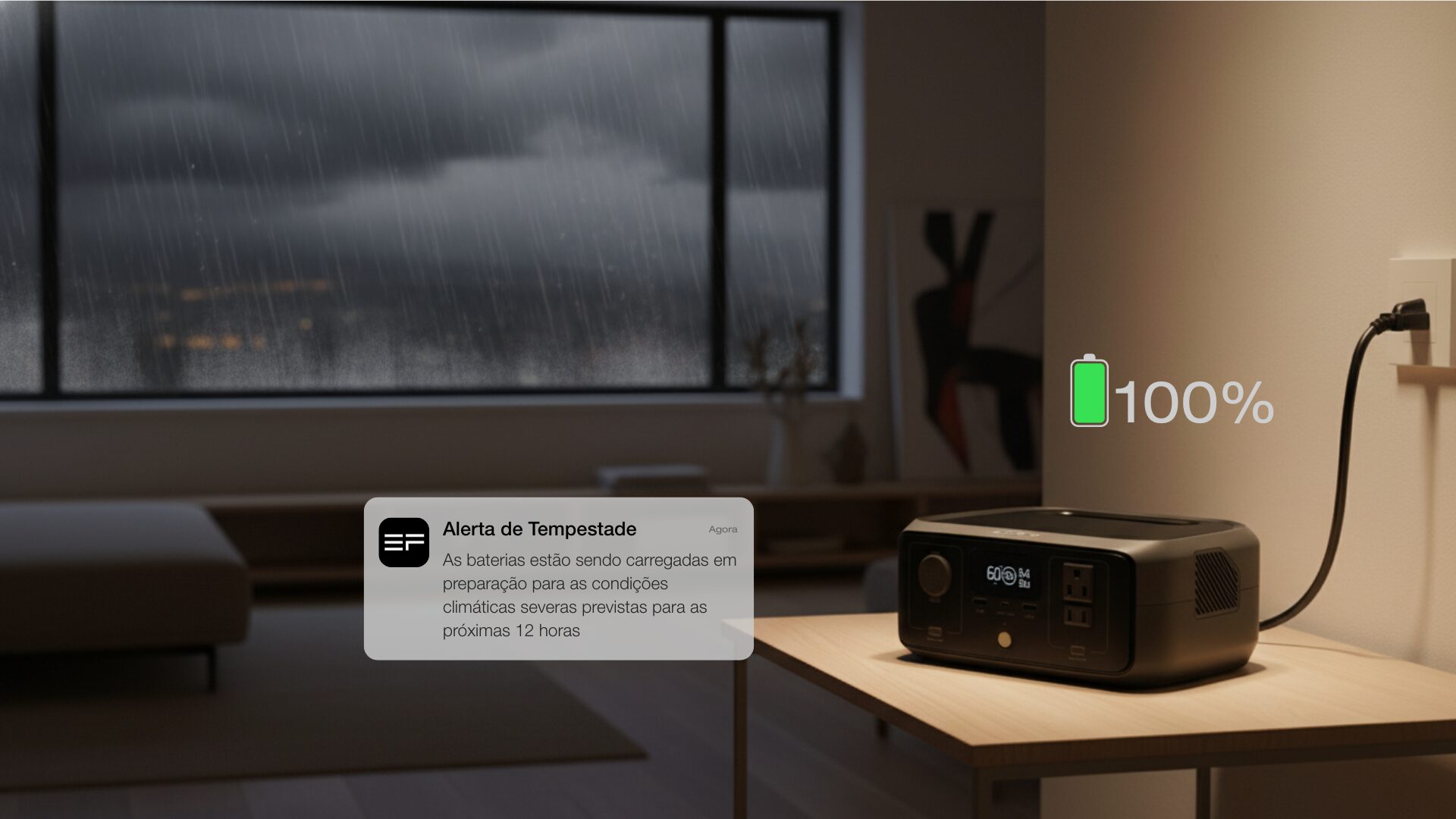 Carregamento do RIVER 3 pela tomada AC