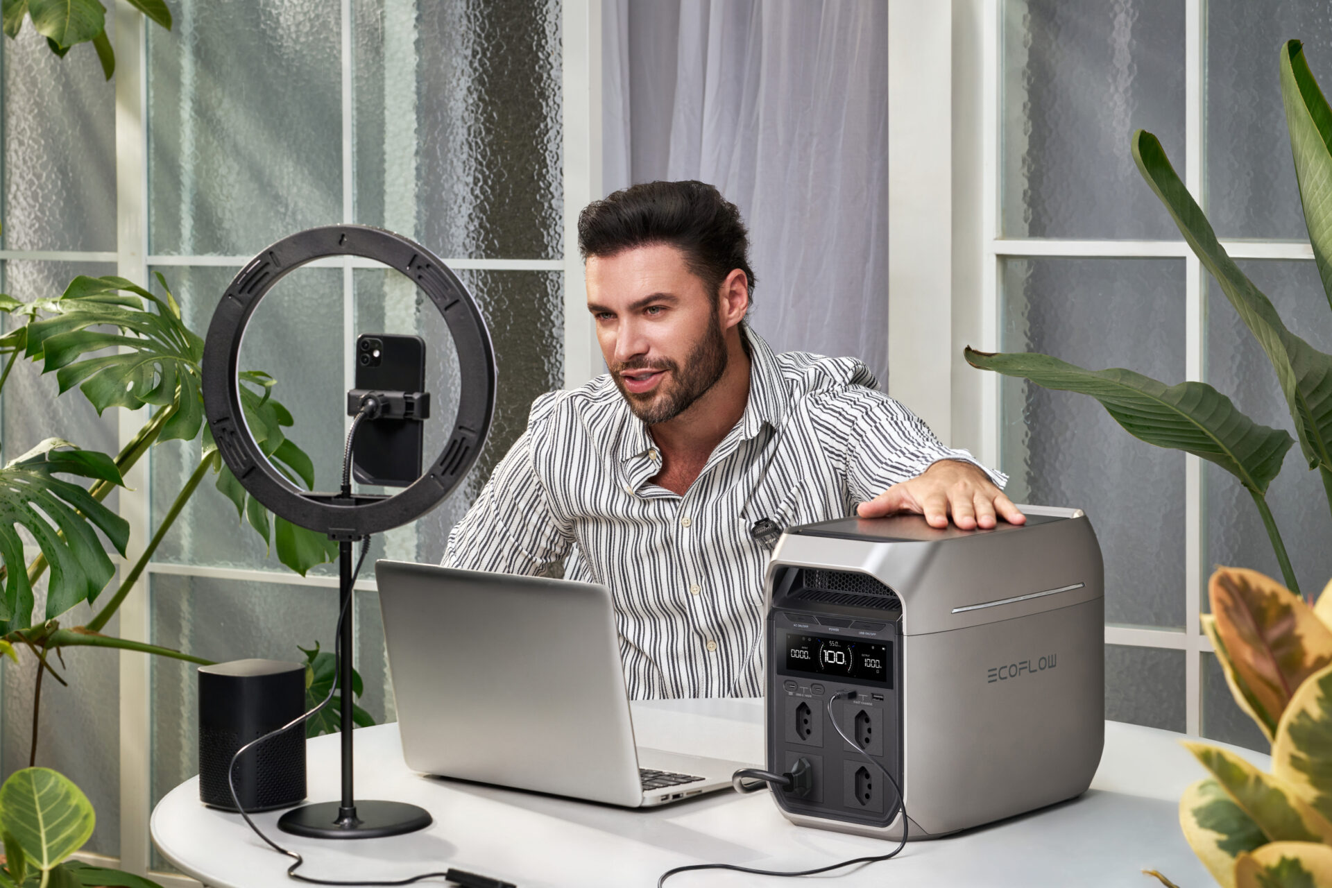 EcoFlow DELTA em ambiente residencial, como solução robusta de energia