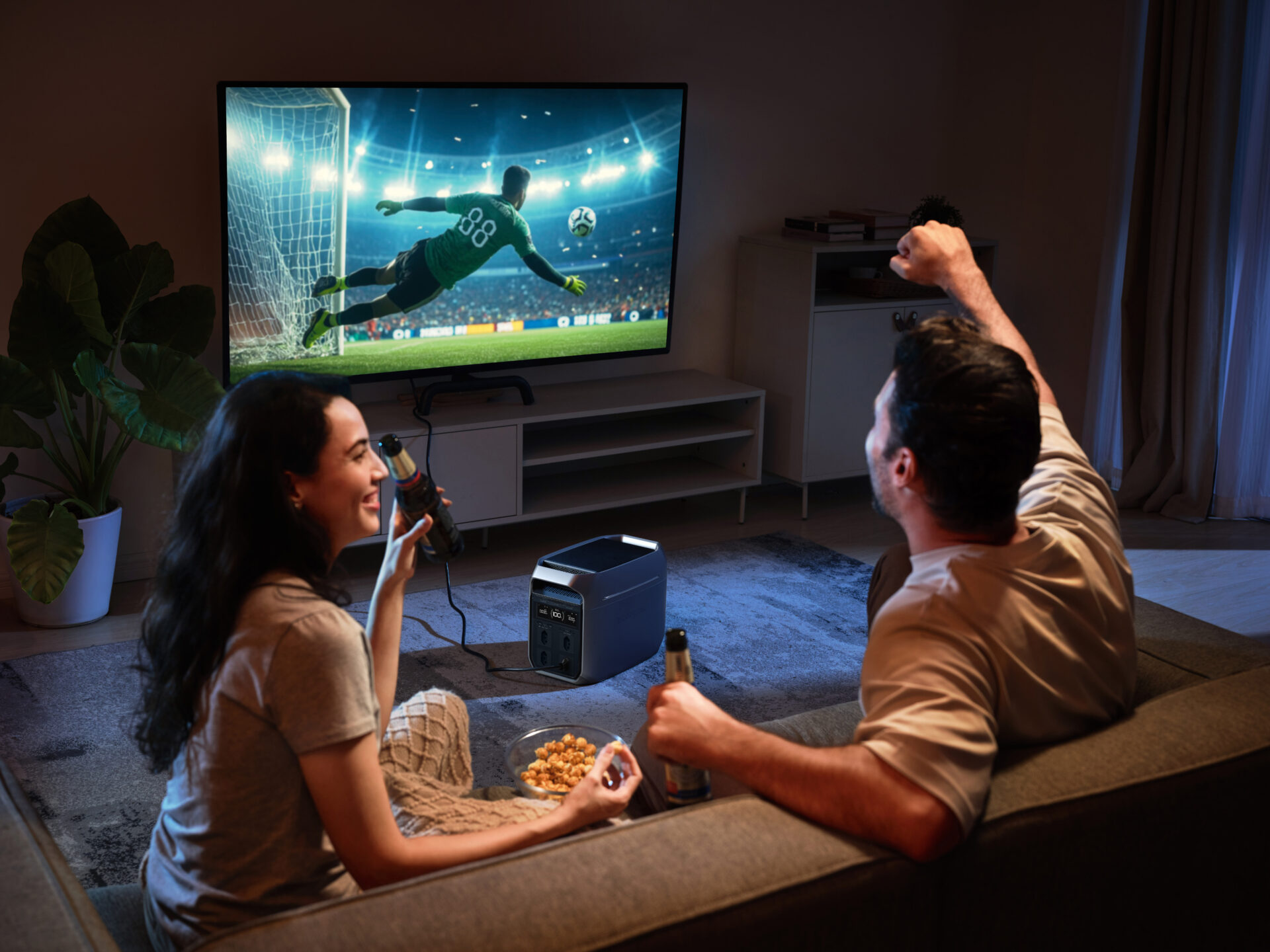 EcoFlow DELTA em uso em ambiente residencial, como mini centro de energia