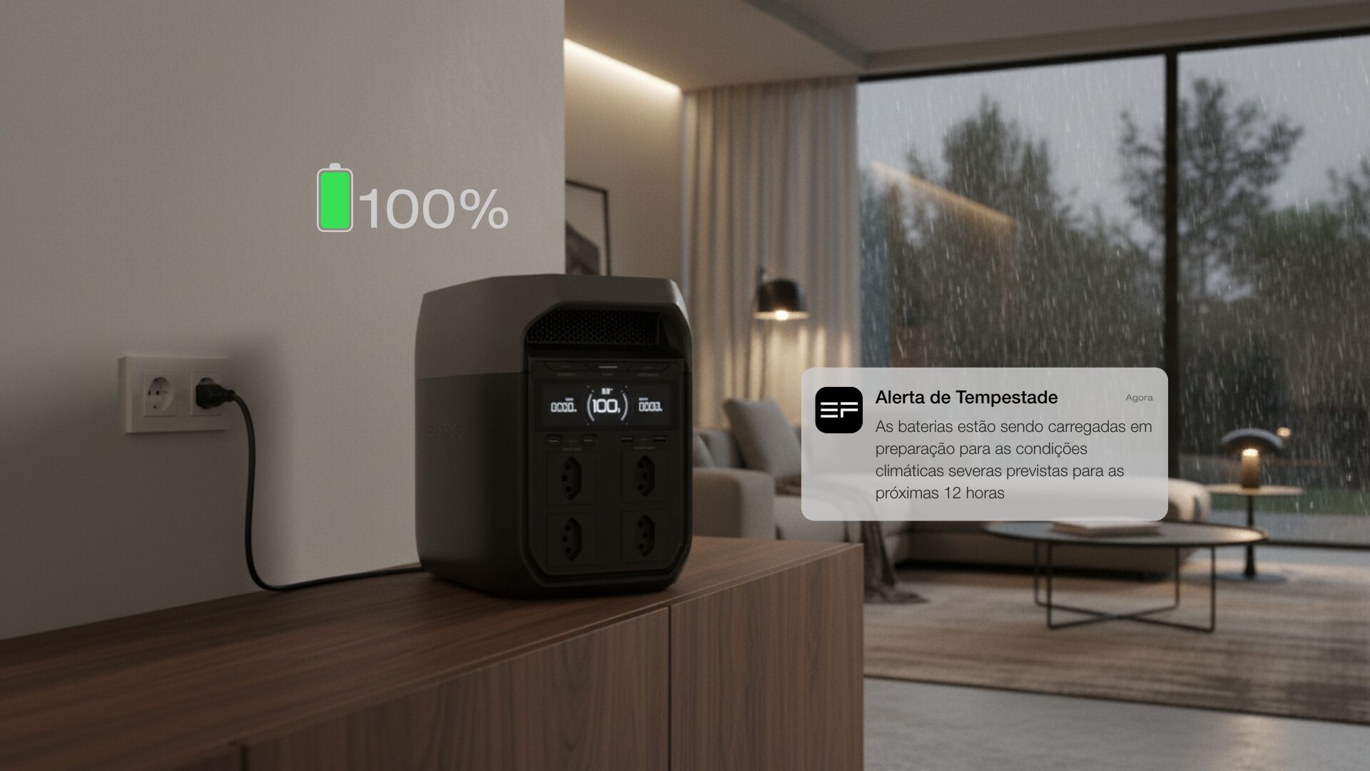 Carregamento da EcoFlow DELTA 3 pela tomada AC