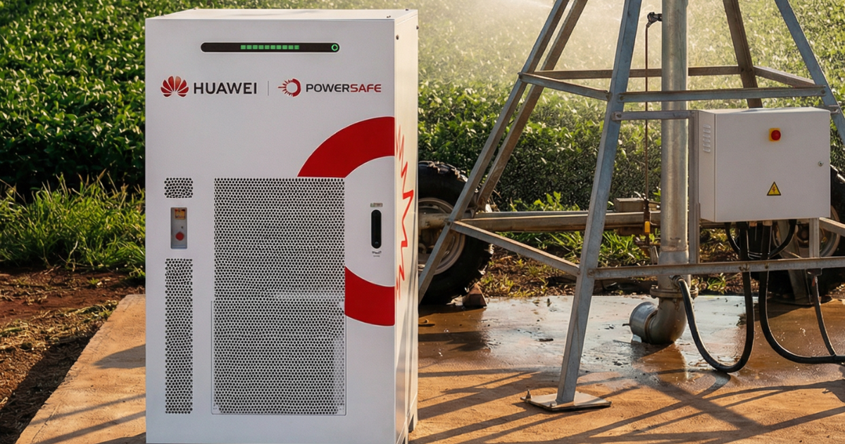 BESS Huawei by Powersafe aplicada em um projeto de agronegócio